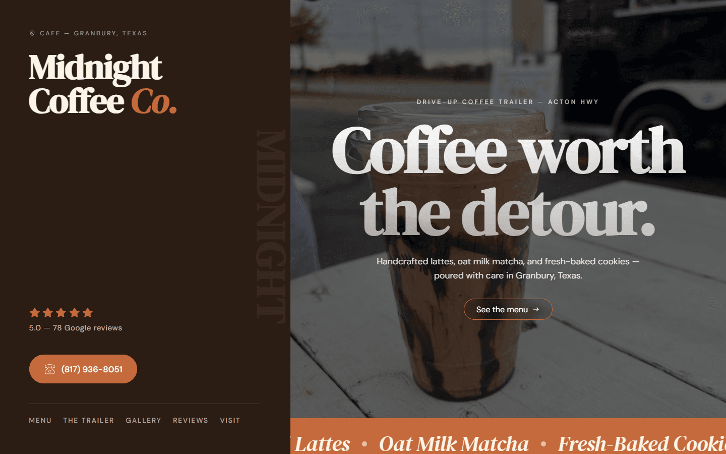 Midnight Coffee Co. — website by Kindred Creations